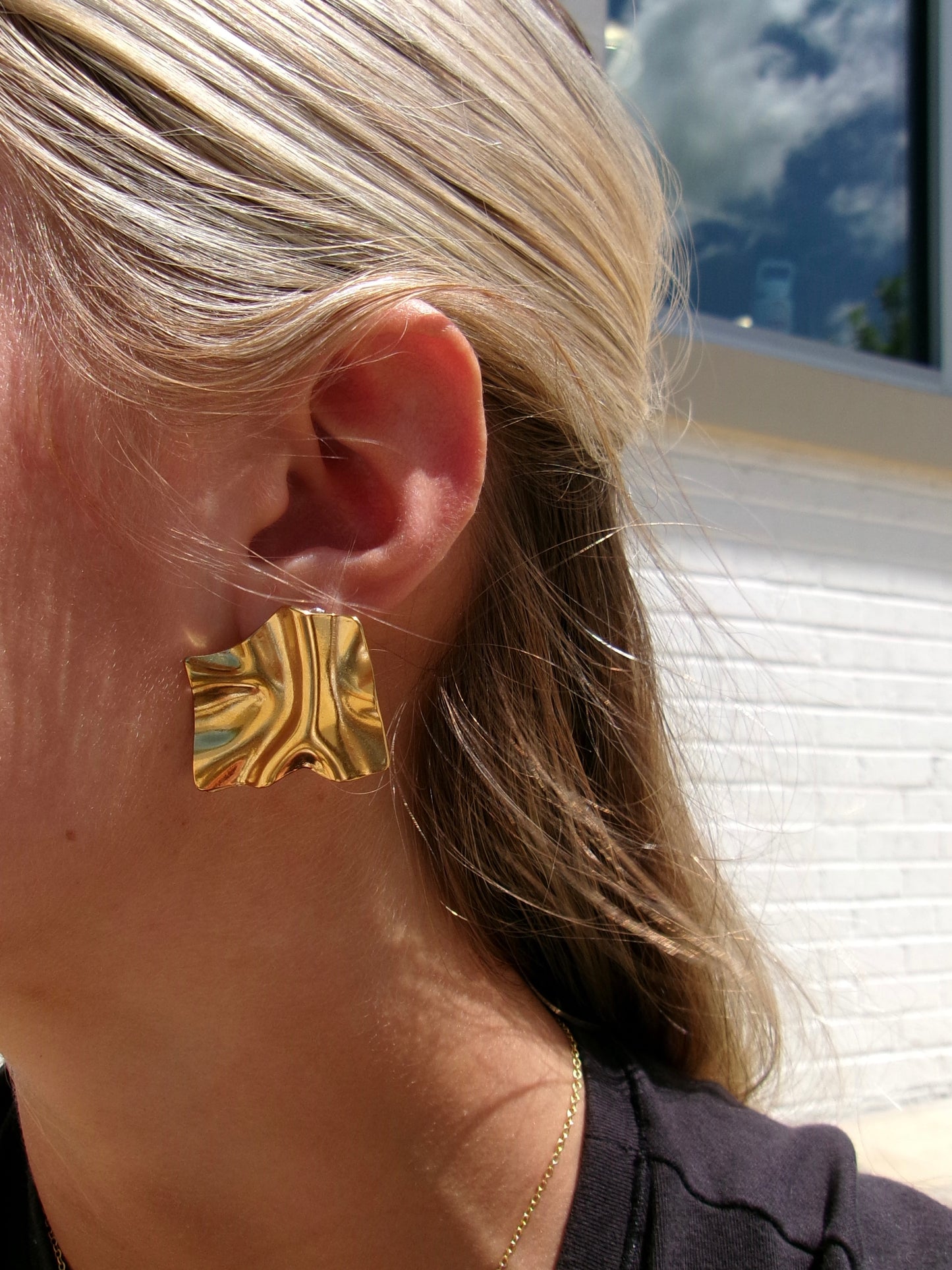 Gold Flake Earrings