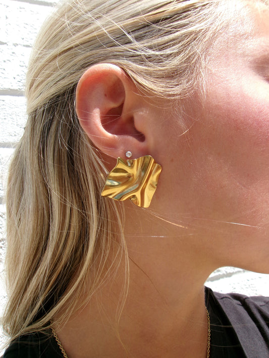 Gold Flake Earrings